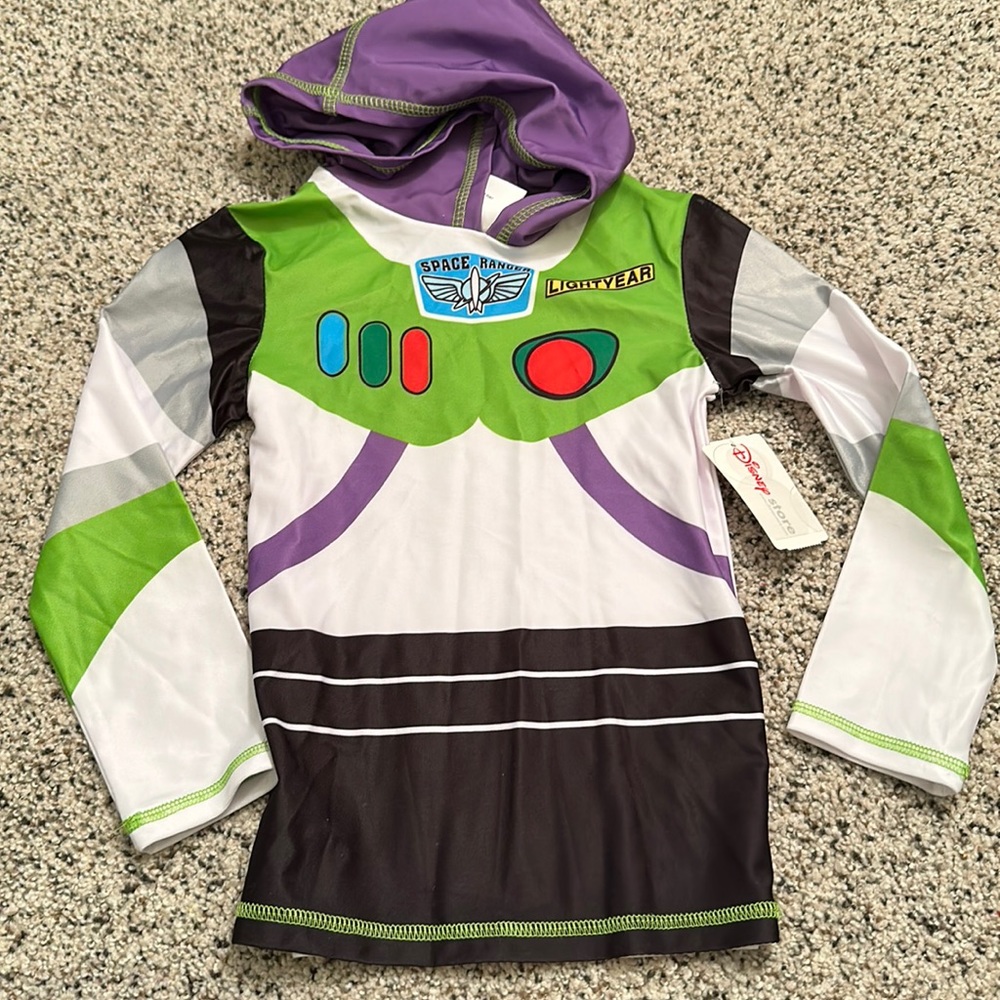 NWT Buzz Lightyear rash guard material shirt